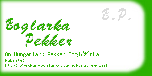 boglarka pekker business card